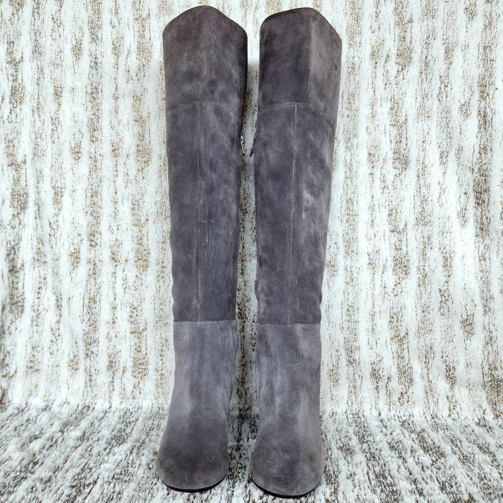 Clark’s "Somerset Barley Ray" Suede Over-the-Knee Boot Gray Grey, Women's Size 7 - Picture 4 of 15